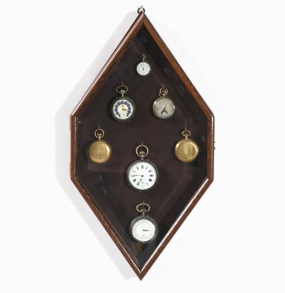 Collezione di sette orologi da tasca in teca  - Asta Antiquariato Settembre - Associazione Nazionale - Case d'Asta italiane