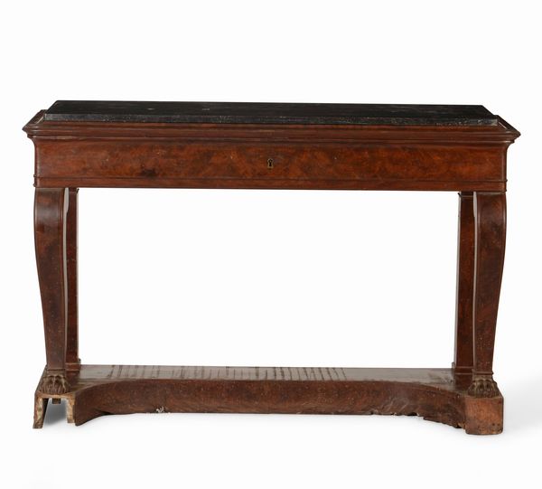 Console Carlo X lastronata, XIX secolo  - Asta Antiquariato Settembre - Associazione Nazionale - Case d'Asta italiane