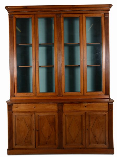 Libreria in legno a quattro ante  - Asta Antiquariato Settembre - Associazione Nazionale - Case d'Asta italiane