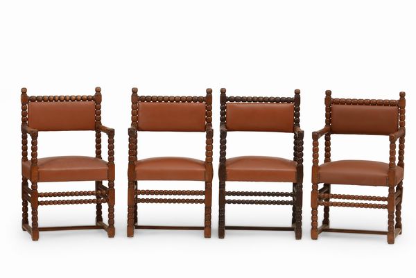 Otto poltroncine in legno, XX secolo  - Asta Antiquariato Settembre - Associazione Nazionale - Case d'Asta italiane