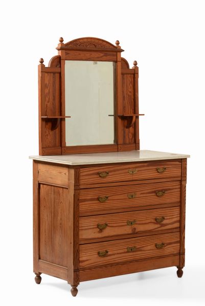 Camera da letto composta da cassettone e lettino, XX secolo  - Asta Antiquariato Settembre - Associazione Nazionale - Case d'Asta italiane