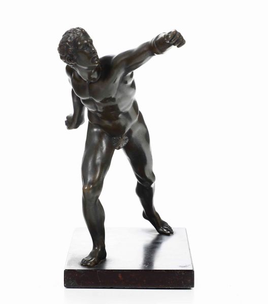 Lanciatore in bronzo, siglato HR  - Asta Antiquariato Settembre - Associazione Nazionale - Case d'Asta italiane