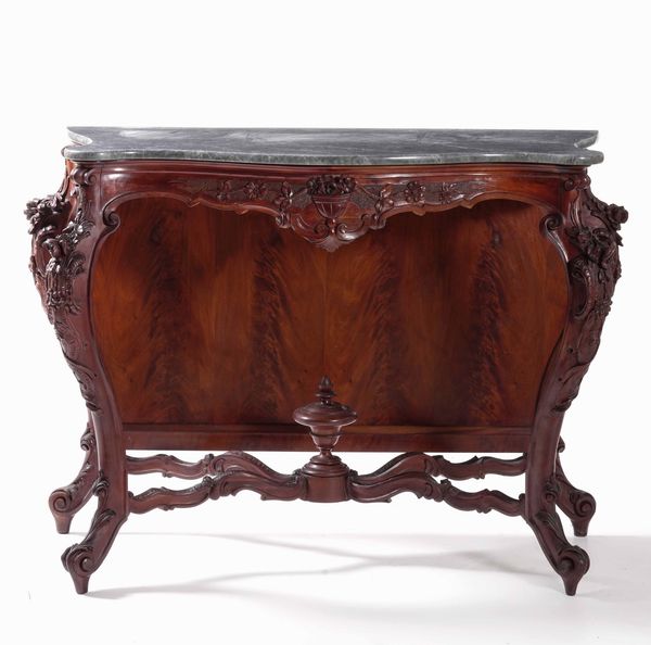 Console Luigi Filippo in legno intagliato. XIX secolo  - Asta Antiquariato Settembre - Associazione Nazionale - Case d'Asta italiane