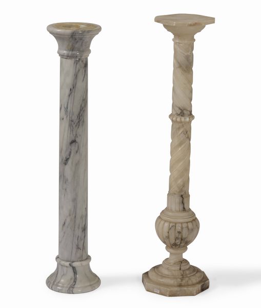 Due colonne in marmo  - Asta Antiquariato Settembre - Associazione Nazionale - Case d'Asta italiane