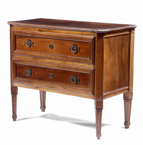 Coppia di piccoli com� a due cassetti, Piemonte XVIII secolo  - Asta Antiquariato Settembre - Associazione Nazionale - Case d'Asta italiane