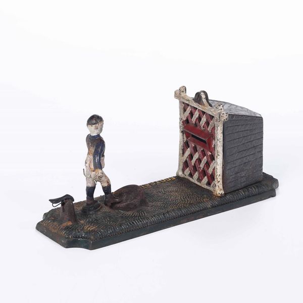 Salvadanaio in ghisa Football bank. Inghilterra 1895 by John Harper & C. Ltd  - Asta Antiquariato Settembre - Associazione Nazionale - Case d'Asta italiane