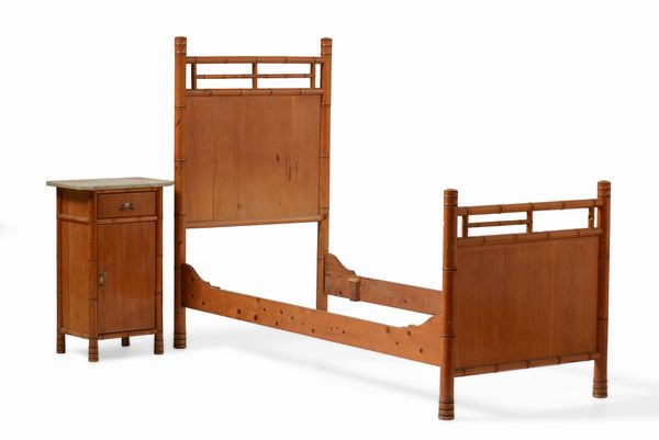 Letto e comodino in bamb�  - Asta Antiquariato Settembre - Associazione Nazionale - Case d'Asta italiane