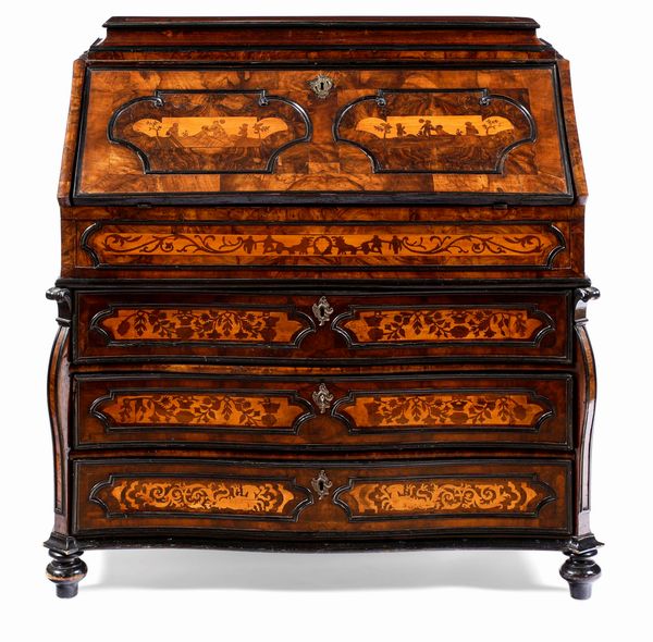 Ribalta lastronata in radica. Lombardia, XVIII secolo  - Asta Antiquariato Settembre - Associazione Nazionale - Case d'Asta italiane