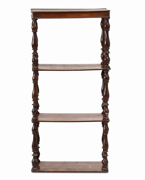 Piccola etag�re in noce con colonnine tornite  - Asta Antiquariato Settembre - Associazione Nazionale - Case d'Asta italiane