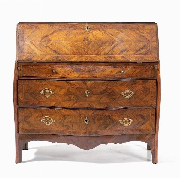 Ribalta intarsiata e lastronata, XVIII secolo  - Asta Antiquariato Settembre - Associazione Nazionale - Case d'Asta italiane