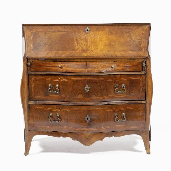 Ribalta intarsiata e lastronata, XVIII secolo  - Asta Antiquariato Settembre - Associazione Nazionale - Case d'Asta italiane