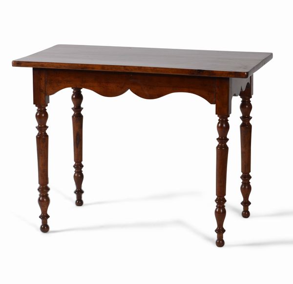 Tavolino con gambe a rocchetto, XIX secolo  - Asta Antiquariato Settembre - Associazione Nazionale - Case d'Asta italiane