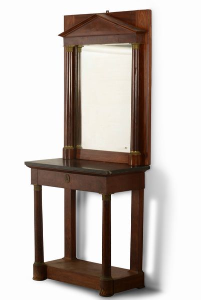 Piccola console con specchiera di gusto Impero  - Asta Antiquariato Settembre - Associazione Nazionale - Case d'Asta italiane