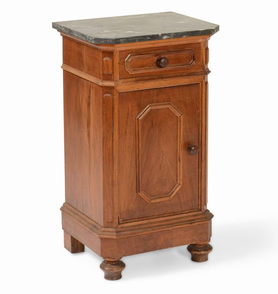 Cassettone con specchio e comodino Luigi Filippo  - Asta Antiquariato Settembre - Associazione Nazionale - Case d'Asta italiane