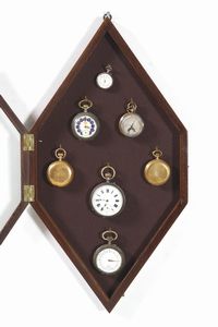 Collezione di sette orologi da tasca in teca  - Asta Antiquariato Settembre - Associazione Nazionale - Case d'Asta italiane