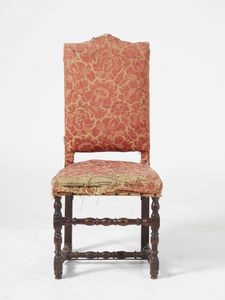 Sedia a rocchetto in legno. XVII-XVIII secolo  - Asta Antiquariato Settembre - Associazione Nazionale - Case d'Asta italiane