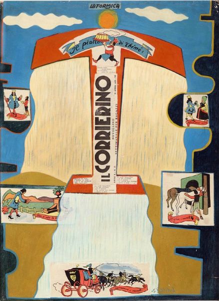 D'Anna Giulio : Mezzi di locomozione cavallo-carrozza-aereo, 1929  - Asta Arte Moderna e Contemporanea - Associazione Nazionale - Case d'Asta italiane