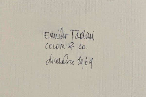 TADINI EMILIO : Color & Co, 1969  - Asta Arte Moderna e Contemporanea - Associazione Nazionale - Case d'Asta italiane