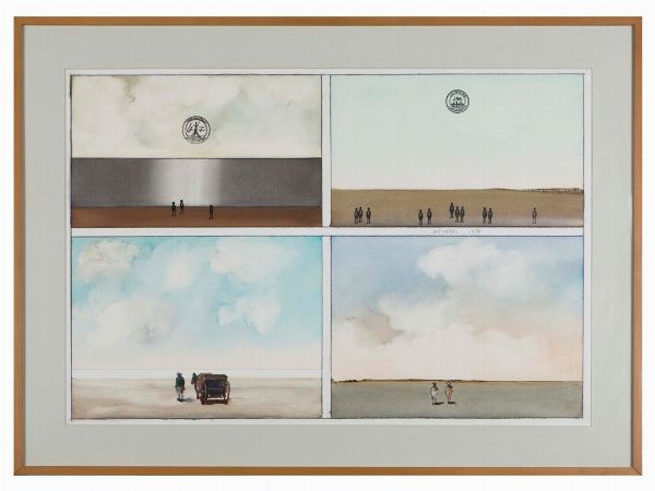 Steinberg Saul : 4 Landscape, 1974  - Asta Arte Moderna e Contemporanea - Associazione Nazionale - Case d'Asta italiane