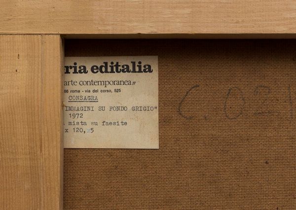 CONSAGRA PIETRO : Sei immagini su fondo grigio, 1972  - Asta Arte Moderna e Contemporanea - Associazione Nazionale - Case d'Asta italiane