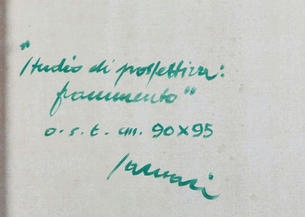 Sarnari Franco : Studio di prospettiva: frammento, 1978-1979  - Asta Arte Moderna e Contemporanea - Associazione Nazionale - Case d'Asta italiane
