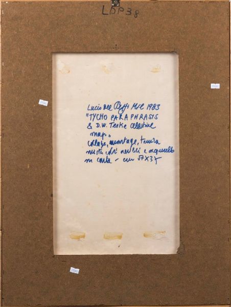 DEL PEZZO LUCIO : Tycho paraphrasis & D. W. Teske celestial map, 1983  - Asta Arte Moderna e Contemporanea - Associazione Nazionale - Case d'Asta italiane