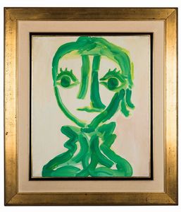 GUIDI VIRGILIO : La testa verde, 1966  - Asta Arte Moderna e Contemporanea - Associazione Nazionale - Case d'Asta italiane