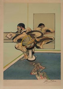 Bacon Francis : Homme crivant reflt dans un miroir, 1977  - Asta Arte Moderna e Contemporanea - Associazione Nazionale - Case d'Asta italiane