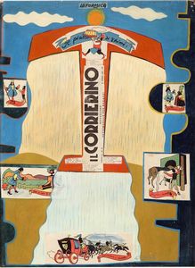D'Anna Giulio : Mezzi di locomozione cavallo-carrozza-aereo, 1929  - Asta Arte Moderna e Contemporanea - Associazione Nazionale - Case d'Asta italiane