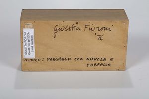 Fioroni Giosetta : Paesaggio con nuvola e farfalla, 1976  - Asta Arte Moderna e Contemporanea - Associazione Nazionale - Case d'Asta italiane
