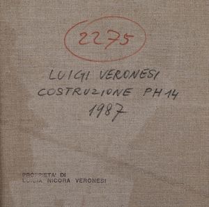 Veronesi Luigi : Costruzione PH 14, 1987  - Asta Arte Moderna e Contemporanea - Associazione Nazionale - Case d'Asta italiane