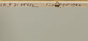 Isgro Emilio : Lettera Q tratta dalla Aesthetik di Georg Wilhelm Hegel,1972  - Asta Arte Moderna e Contemporanea - Associazione Nazionale - Case d'Asta italiane