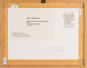 Ackermann Franz : Ohne title (mental map, roller coaster), 1993  - Asta Arte Moderna e Contemporanea - Associazione Nazionale - Case d'Asta italiane
