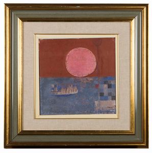 Saetti Bruno : Paesaggio con il sole, 1972  - Asta Arte Moderna e Contemporanea - Associazione Nazionale - Case d'Asta italiane