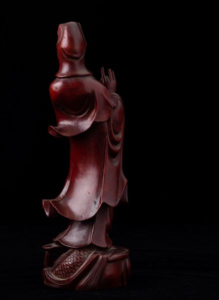 Figura in legno raffigurante Guanyin, Cina, XX secolo  - Asta Arte Orientale   - Associazione Nazionale - Case d'Asta italiane