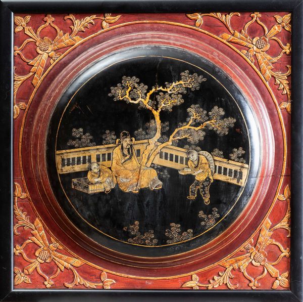 Coppia di Cani di Pho scolpiti in legno, Cina, Dinastia Qing, XIX secolo  - Asta Arte Orientale   - Associazione Nazionale - Case d'Asta italiane