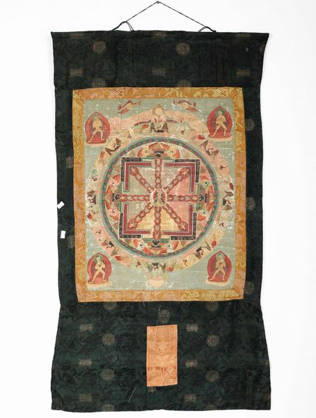 Thangka su seta raffigurante Mandala centrale e altre divinit�, Tibet, XIX secolo  - Asta Arte Orientale   - Associazione Nazionale - Case d'Asta italiane