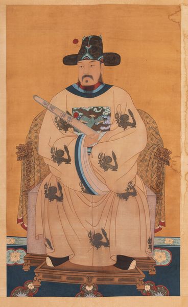 Dipinto su carta raffigurante dignitario, Cina, Dinastia Qing, XIX secolo  - Asta Arte Orientale   - Associazione Nazionale - Case d'Asta italiane