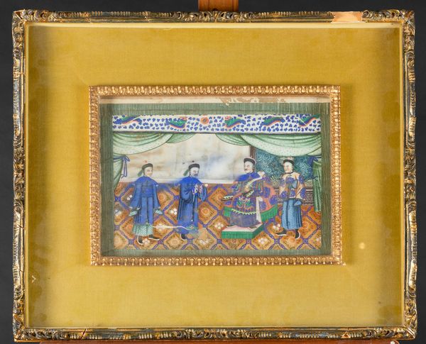 Dipinto su carta raffigurante scena di vita alla corte dell'imperatore, Cina, Dinastia Qing, XIX secolo  - Asta Arte Orientale   - Associazione Nazionale - Case d'Asta italiane
