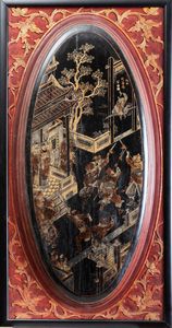 Coppia di Cani di Pho scolpiti in legno, Cina, Dinastia Qing, XIX secolo  - Asta Arte Orientale   - Associazione Nazionale - Case d'Asta italiane