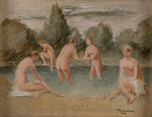 Felice Carena : Bagnanti  - Asta Arte Moderna e Contemporanea - Associazione Nazionale - Case d'Asta italiane