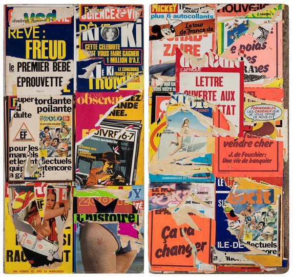 Jacques Villeglé : Freud-Zaire  - Asta Arte Moderna e Contemporanea - Associazione Nazionale - Case d'Asta italiane