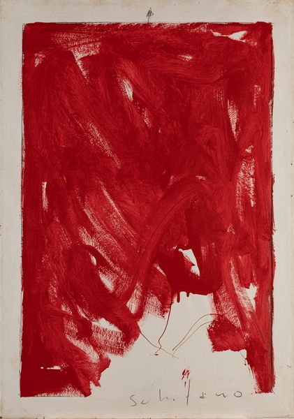 MARIO SCHIFANO : Senza titolo (Rosso)  - Asta Arte Moderna e Contemporanea - Associazione Nazionale - Case d'Asta italiane