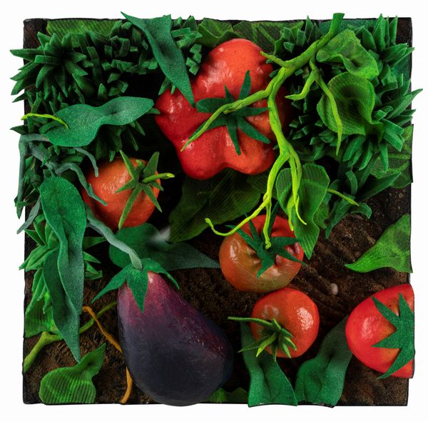 Piero Gilardi : Pomodori e melanzana  - Asta Arte Moderna e Contemporanea - Associazione Nazionale - Case d'Asta italiane