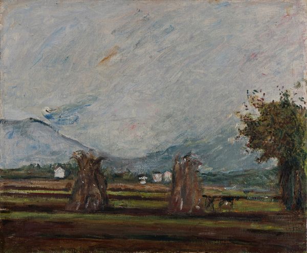 Arturo Tosi : Paesaggio con pagliai  - Asta Arte Moderna e Contemporanea - Associazione Nazionale - Case d'Asta italiane