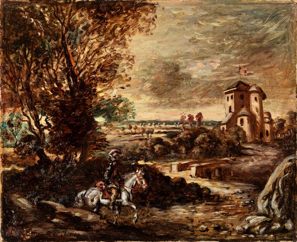Giorgio de Chirico : Cavaliere verso il Castello  - Asta Arte Moderna e Contemporanea - Associazione Nazionale - Case d'Asta italiane