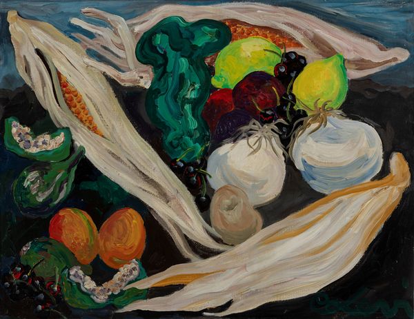 Carlo Levi : Natura morta di pannocchie, rape, fichi, ciliegie e agrumi  - Asta Arte Moderna e Contemporanea - Associazione Nazionale - Case d'Asta italiane