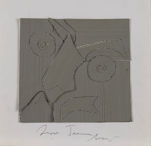 ENRICO BAJ - Alla maniera di Vasarely