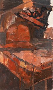 Alberto Gianquinto - Natura morta con cappello e pistola