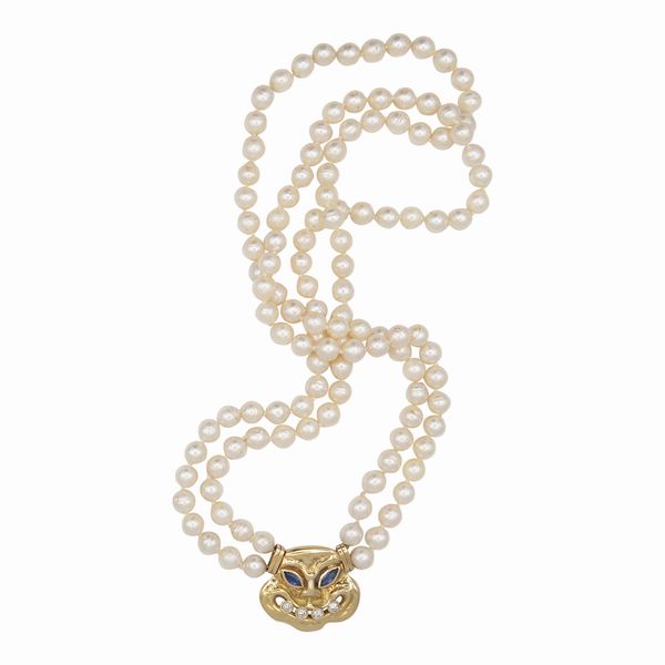 Collana fili di perle coltivate  - Asta Gioielli, Orologi e Argenti - Associazione Nazionale - Case d'Asta italiane